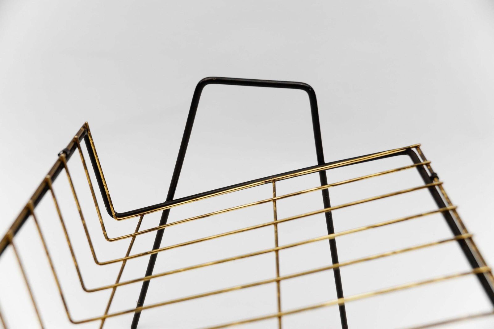 552.0 Lovely Metal Magazine Rack Mid Century Modern, 1950s, Austria photo