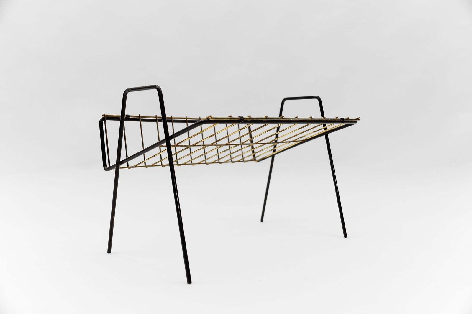 photo buy Lovely Metal Magazine Rack Mid Century Modern, 1950s, Austria
