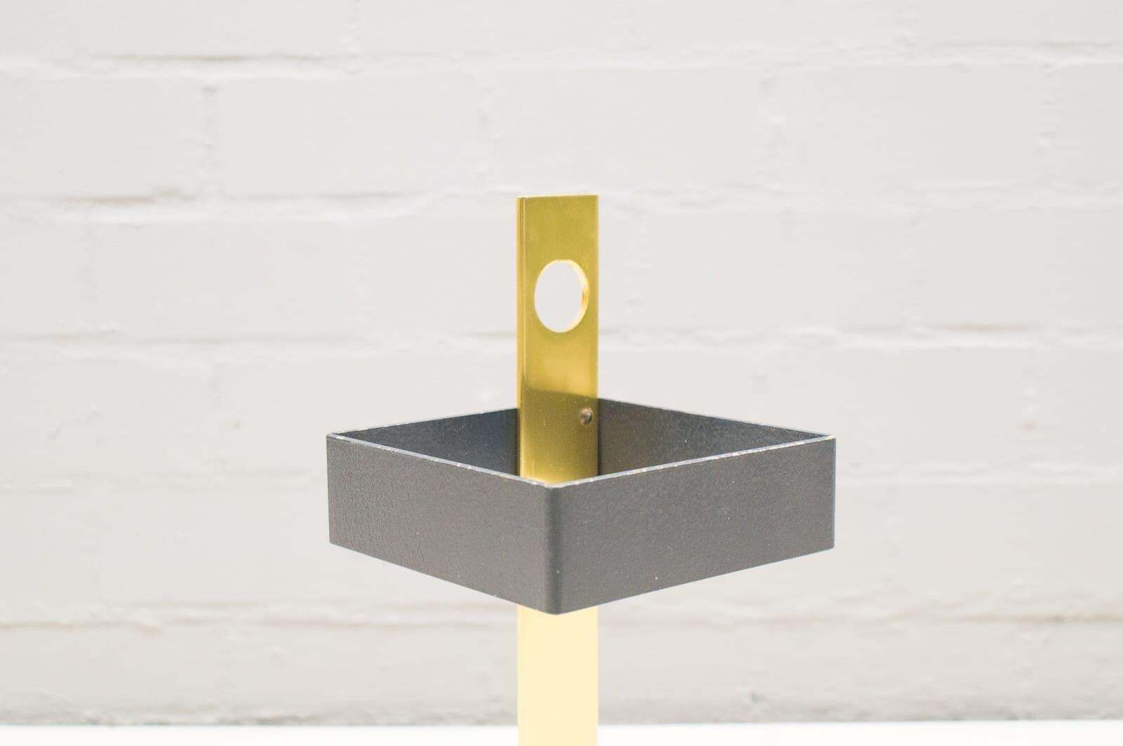 Minimalistic Mid Century Modern Umbrella Stand In Brass And Metal, Austria 1950s photo furniture