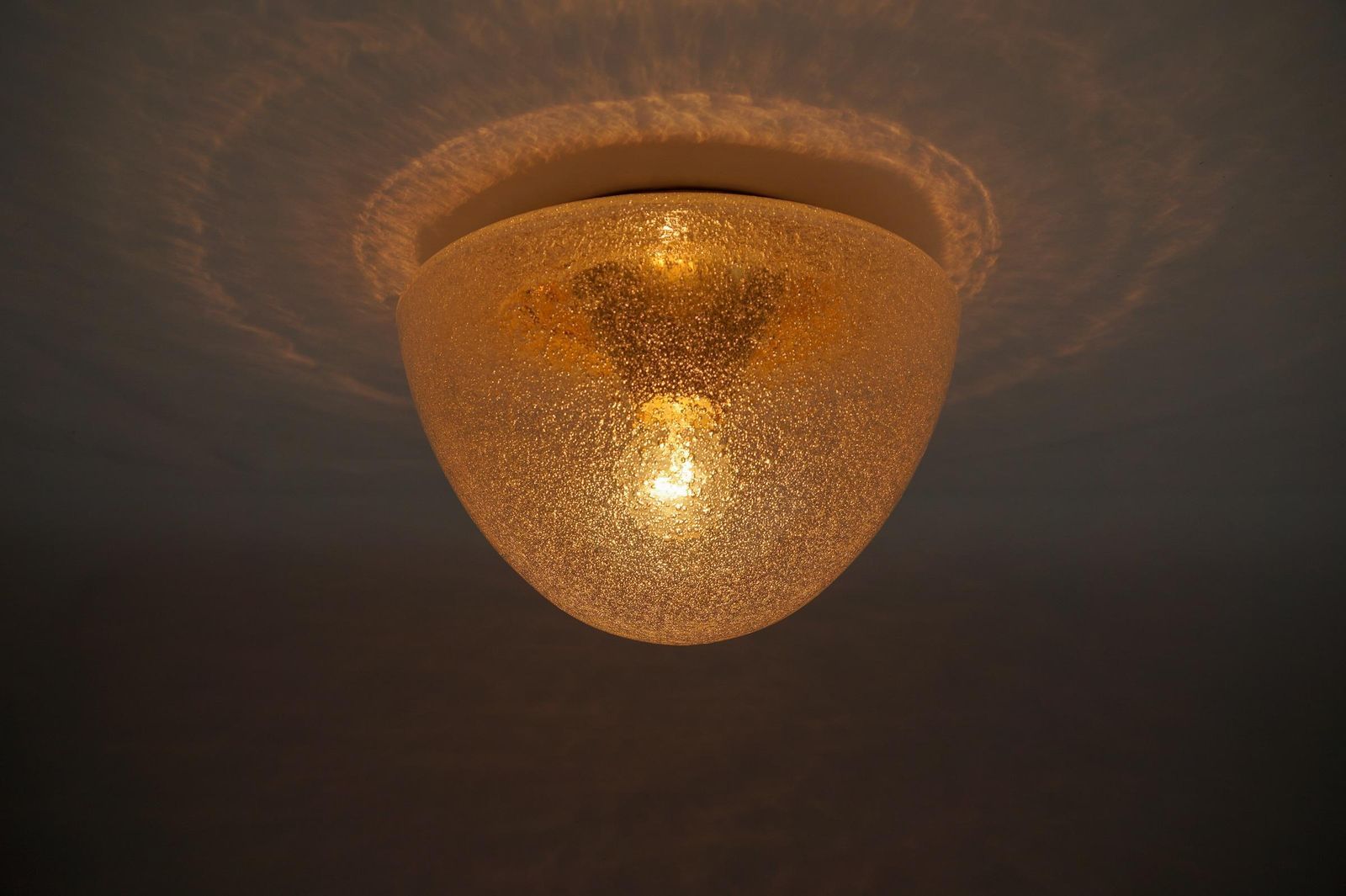 1 Of 3 Mushroom Shaped Glass Lamp In Chrome, Germany 1960s photo Lighting