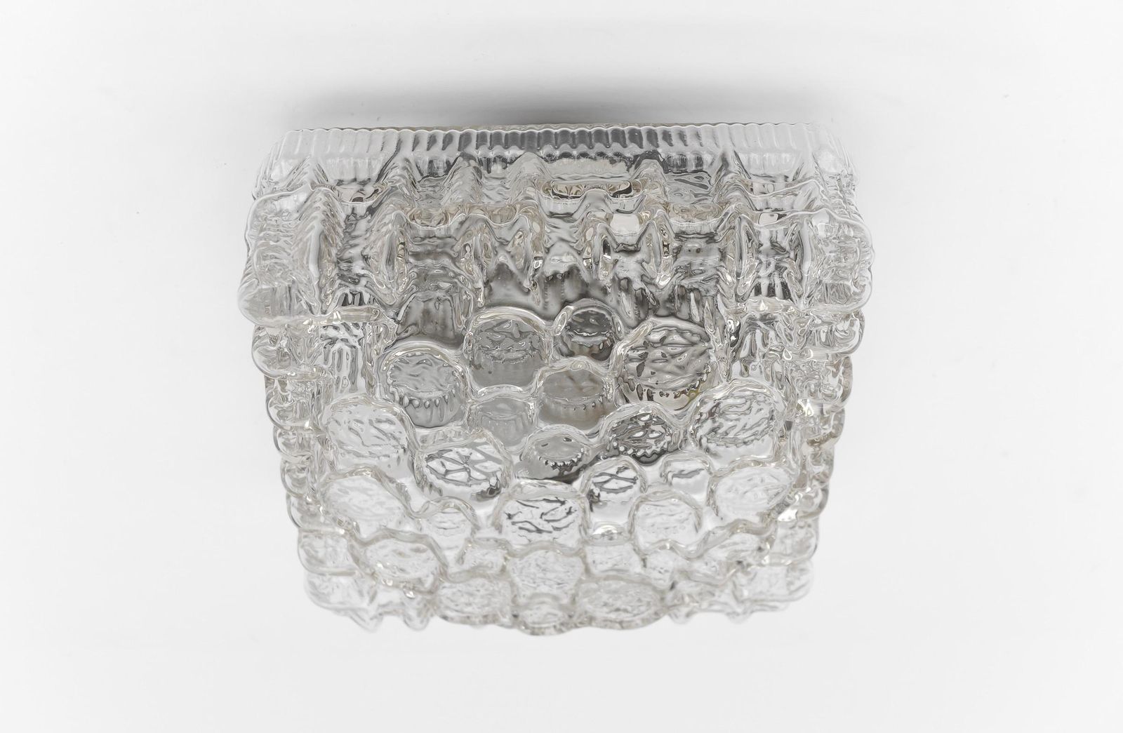 1. Of 2 Clear Bubble Glass Mount Lamp Helena Tynell, Germany 1960s photo for sale