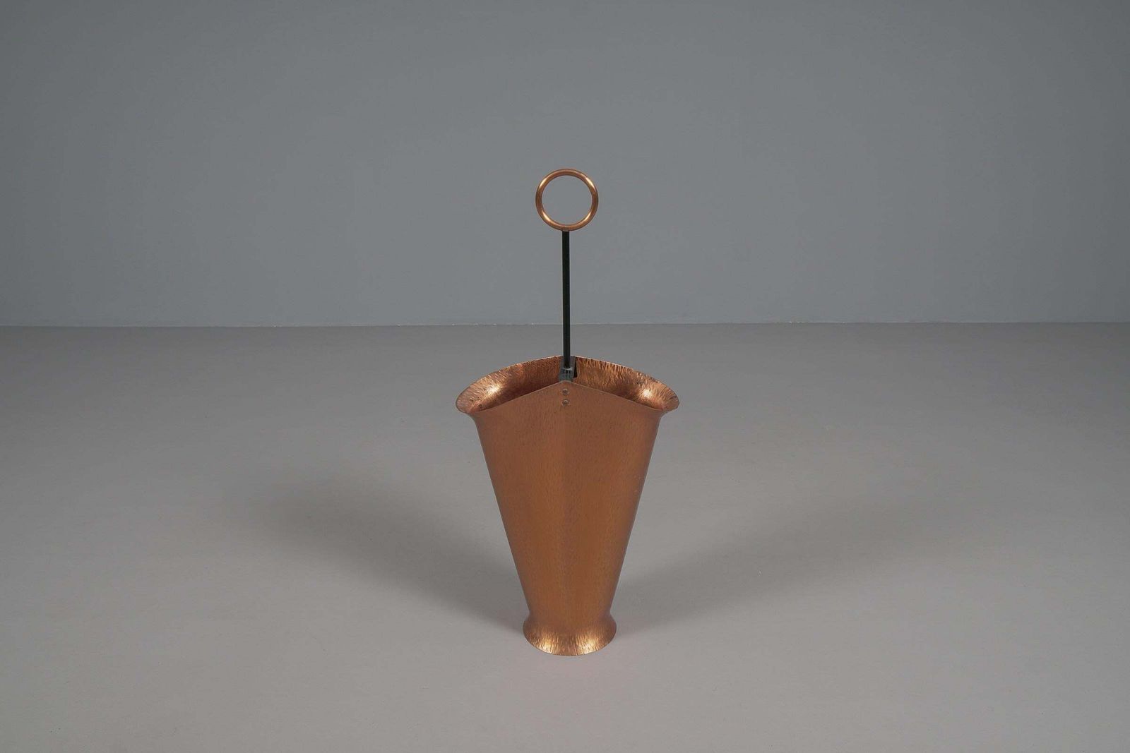 Handmade Umbrella Stand In Copper And Brass, 1960s, Austria photo for sale