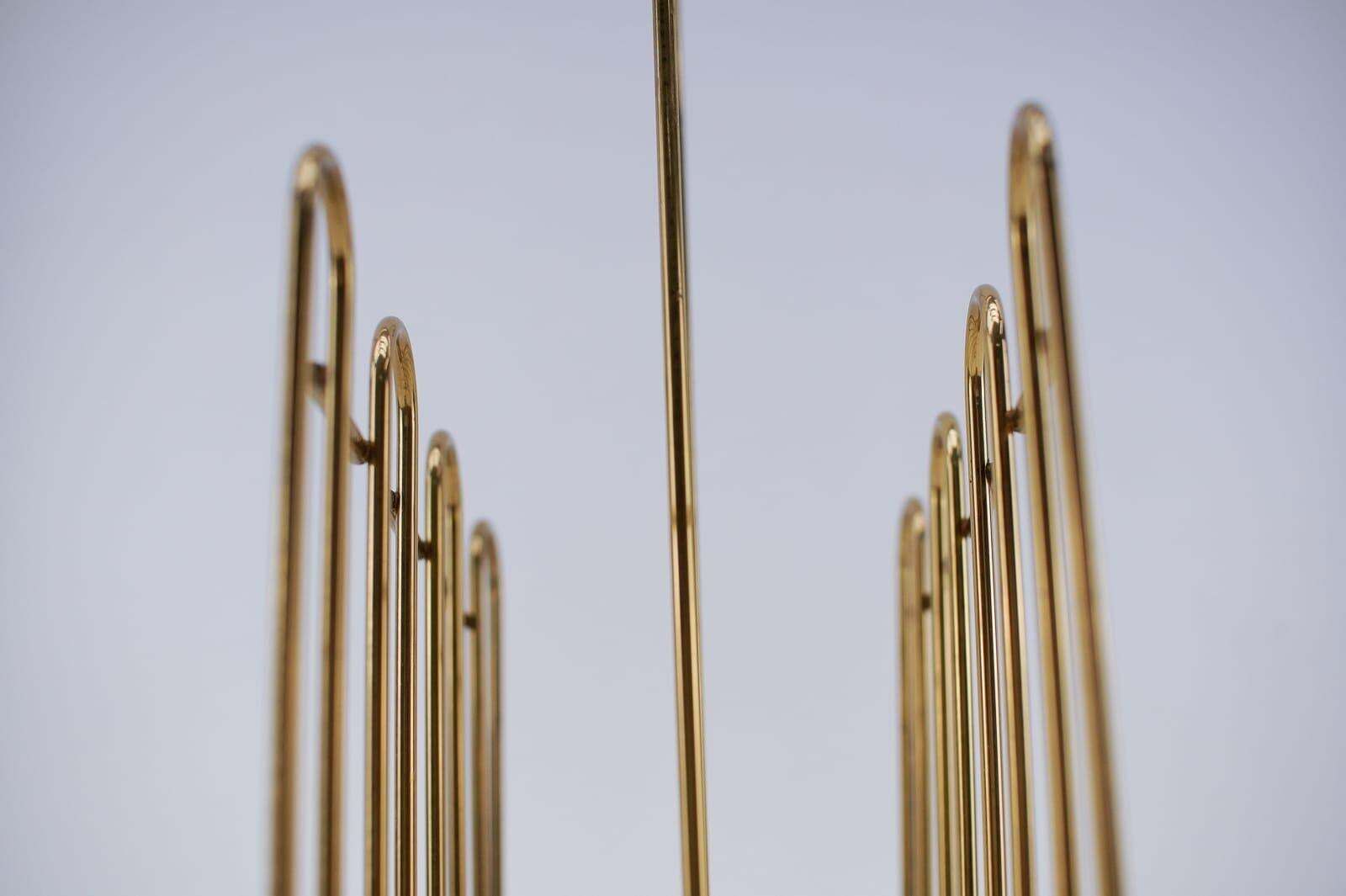 Lovely Brass Magazine Rack Mid Century Modern, 1950s, Austria photo vinterior