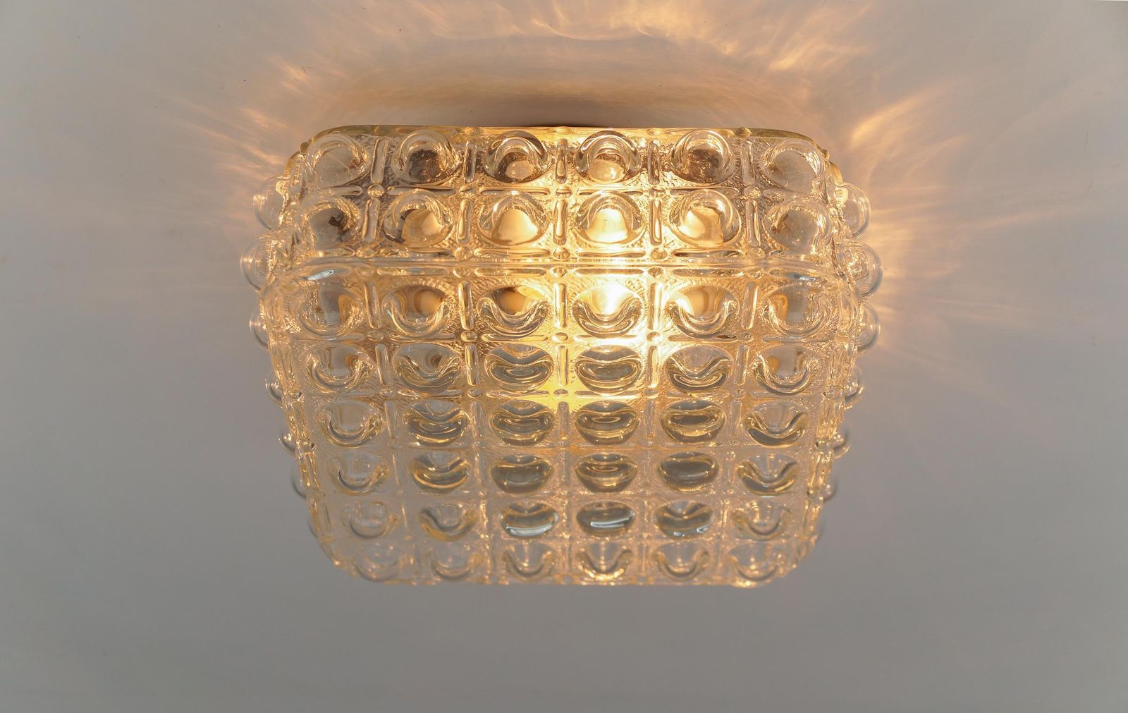 1 Of 3 Clear Bubble Glass Flush Mount Lamp By Helena Tynell, Germany 1960s photo for sale
