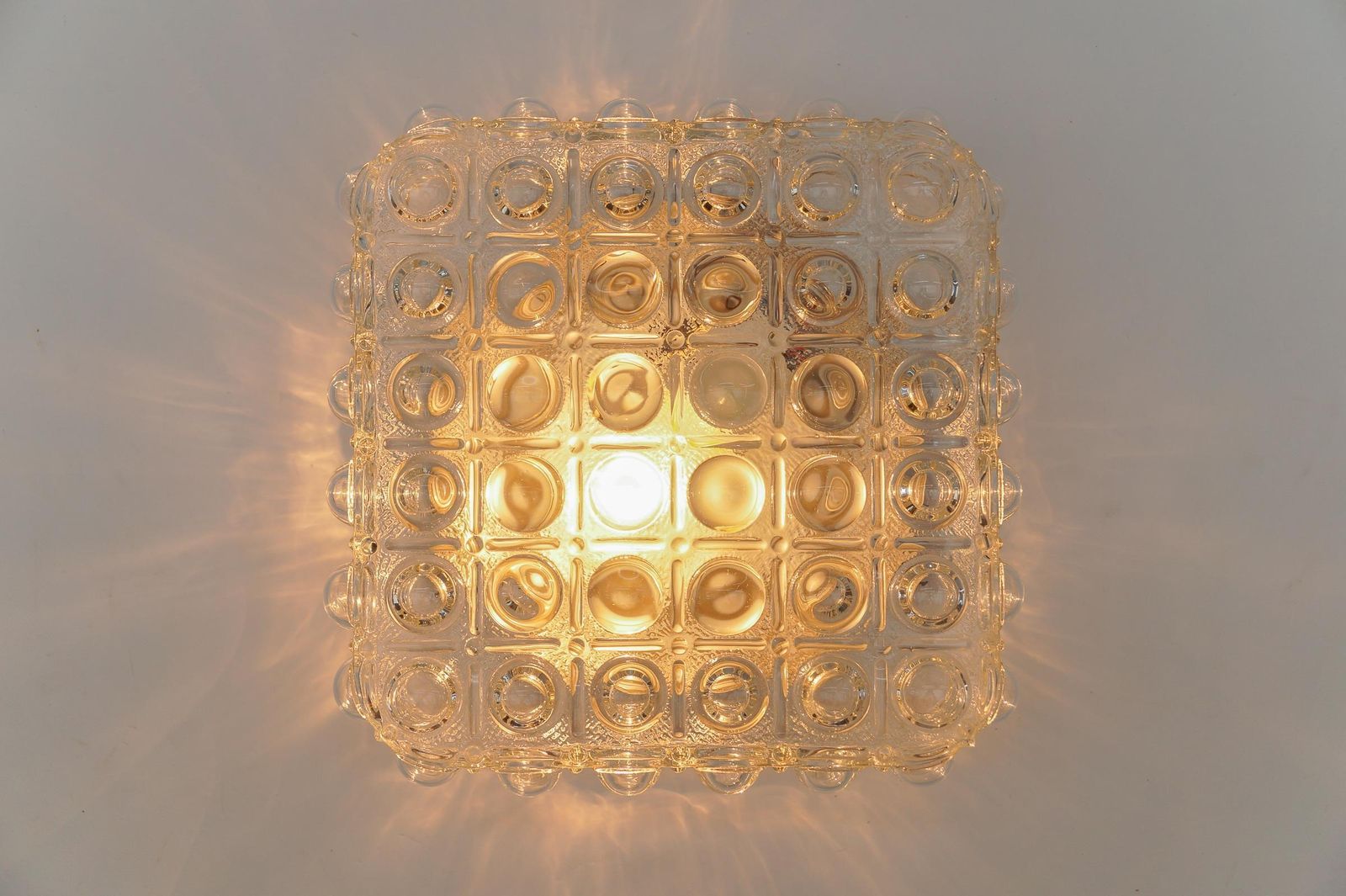 1 Of 3 Clear Bubble Glass Flush Mount Lamp By Helena Tynell, Germany 1960s photo 764.0
