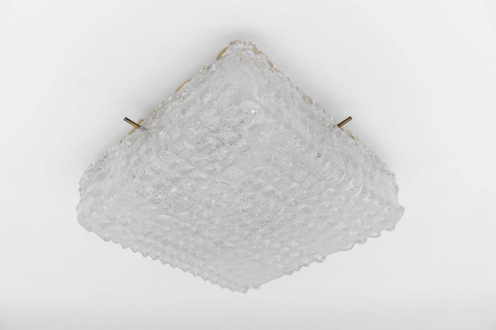 Murano Glass Flush Mount Lamp With Crocodile Skin Surface Texture By Hillebrand photo 977.0