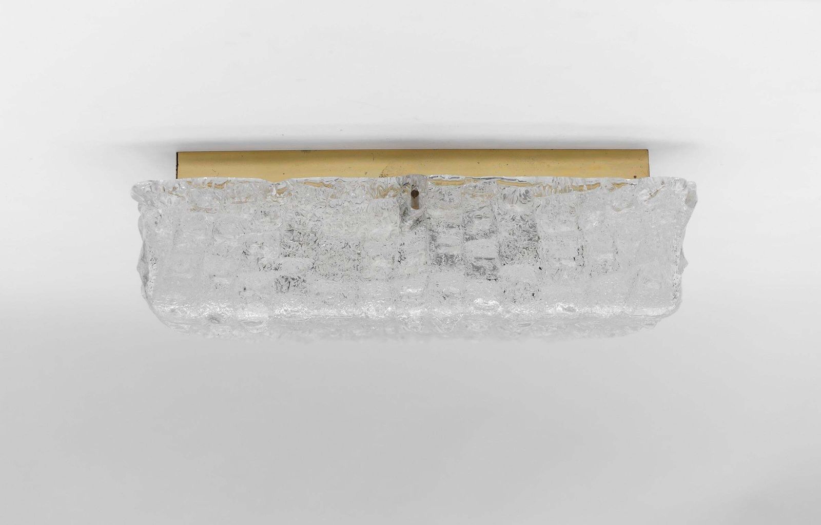 Murano Glass Flush Mount Lamp With Crocodile Skin Surface Texture By Hillebrand photo vinterior
