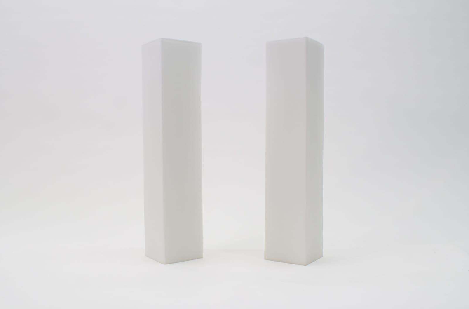 Huge Elegant Opal Glass Wall Lamps From Staff, 1960s, Germany, Set Of 2 photo furniture
