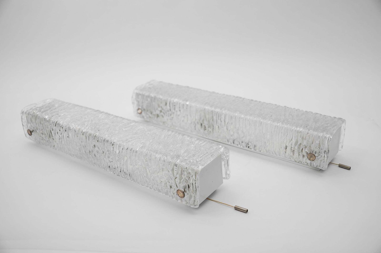 Set Of 2 Huge Glass Sconces From Kaiser Leuchten, 1960s Germany photo buy