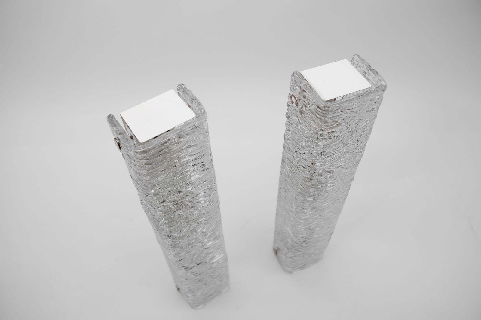 photo vinterior Set Of 2 Huge Glass Sconces From Kaiser Leuchten, 1960s Germany