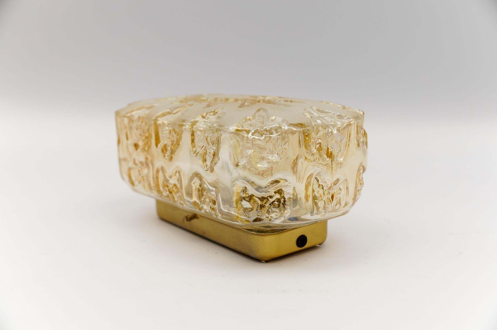 photo for sale 1. Of 3 Amber Glass Sconce Or Wall Lamp By Limburg, 1960s Germany