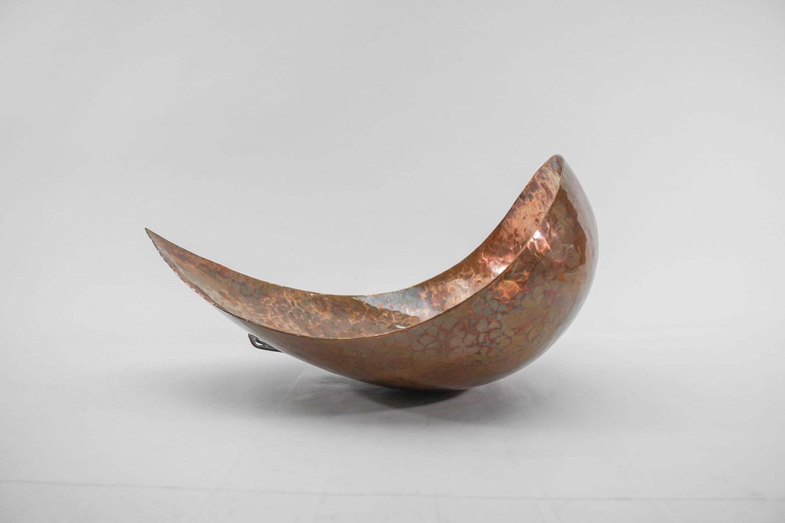 Huge Hand Forged 'Hammered' Metal Artist Wall Candle Holder, 1950s photo Home Decor