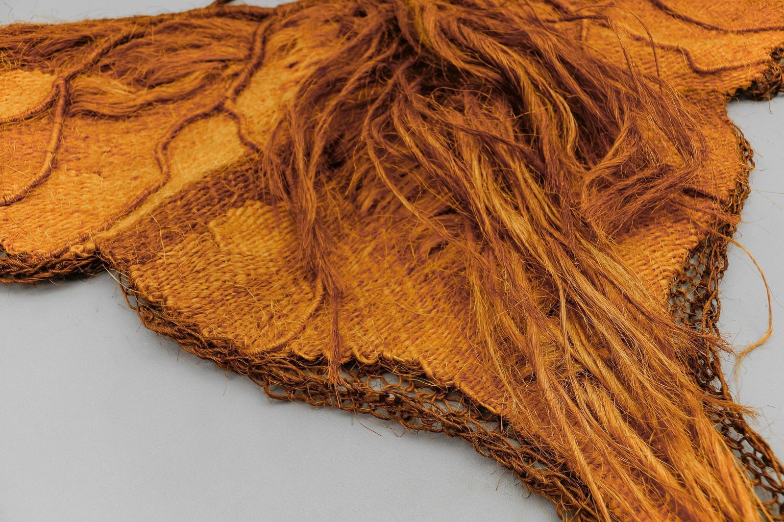 Handmade Butterfly Artist Mural Made Of Jute, 1960s Scandinavia photo 1571.0