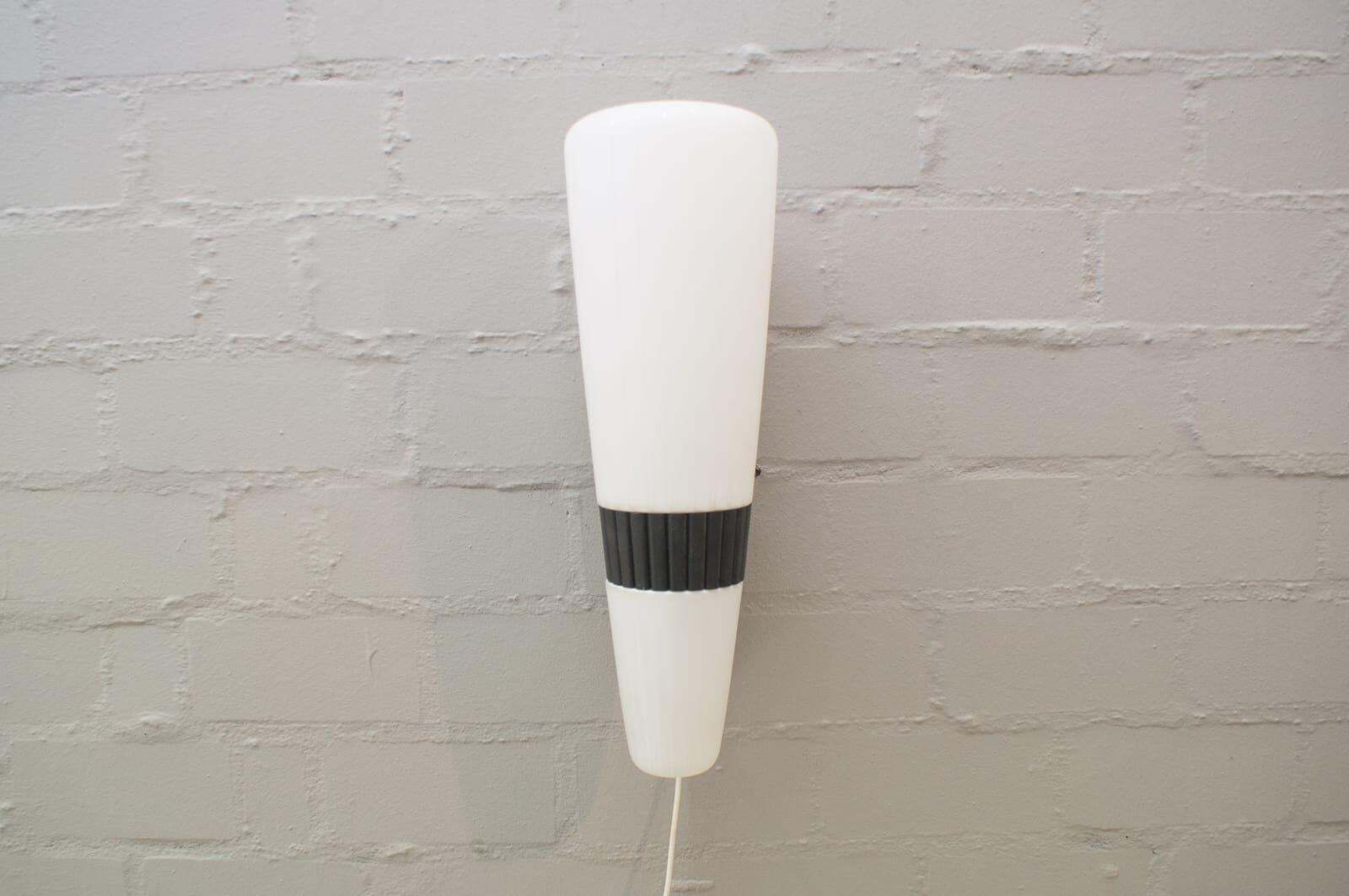 Large Midcentury Outdoor Aluminium Casting And Glass Wall Light, 1960s photo for sale