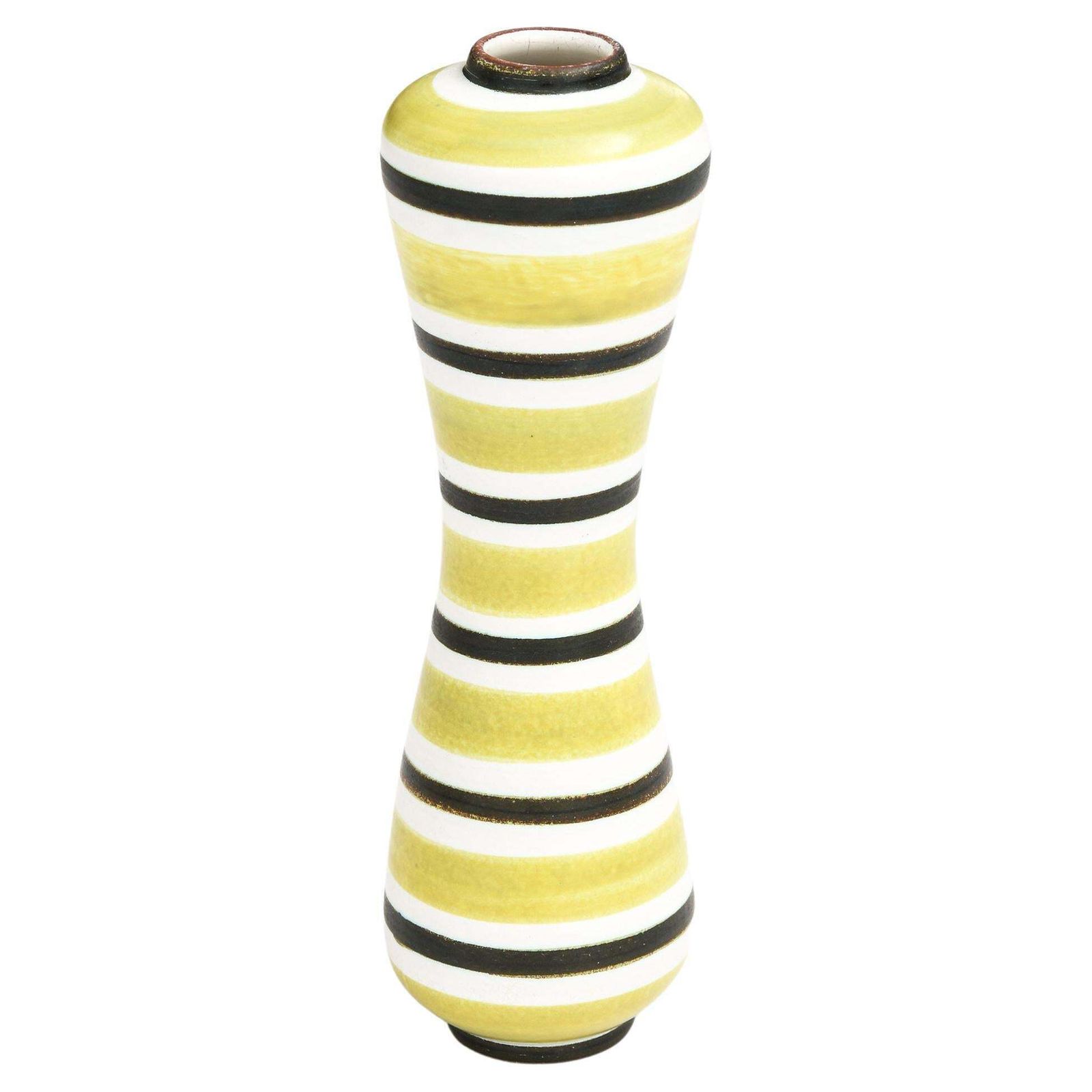 Rare Ceramic Vase In Yellow By Stig Lindberg, 1950’s
