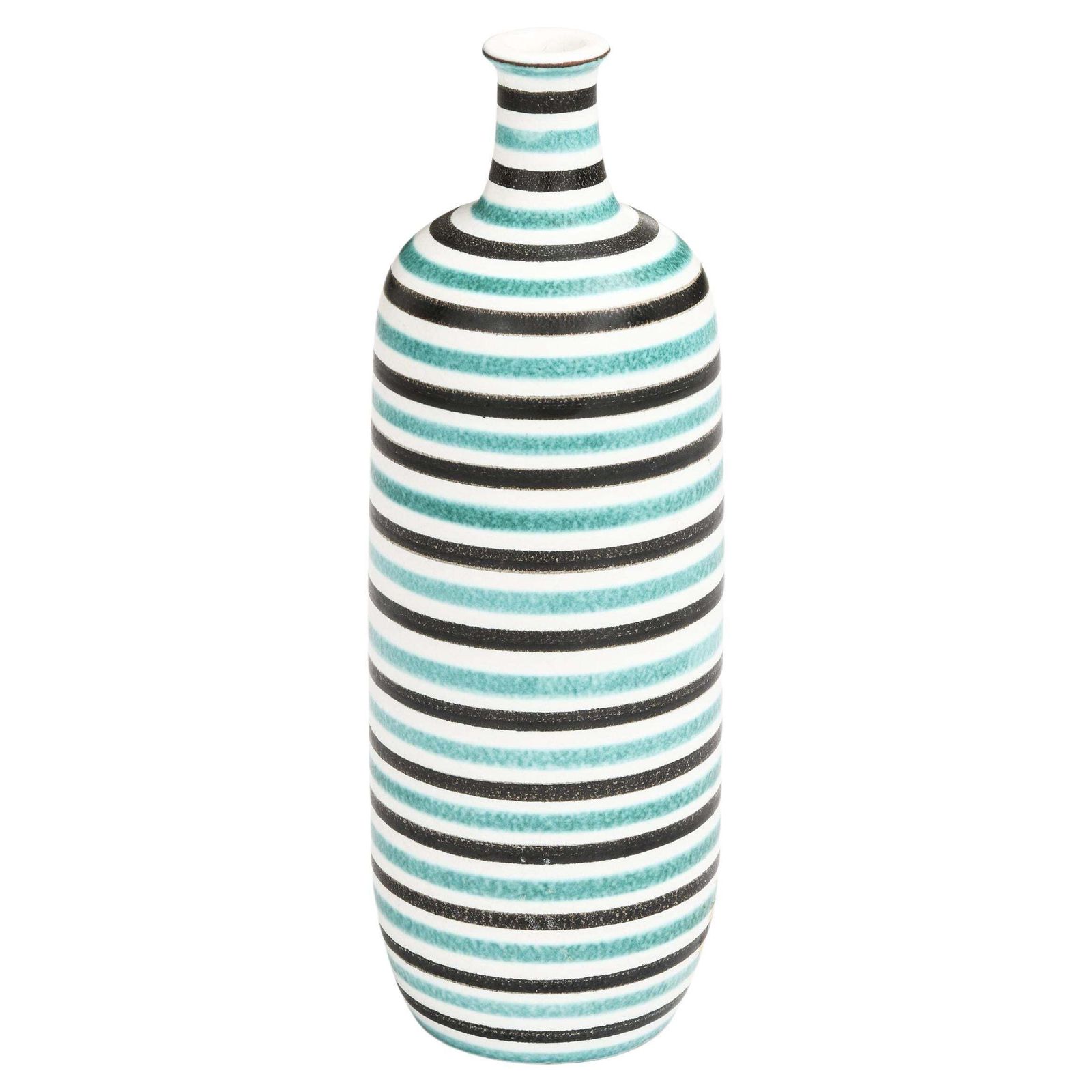 Rare Ceramic Vase In Blue By Stig Lindberg, 1950’s