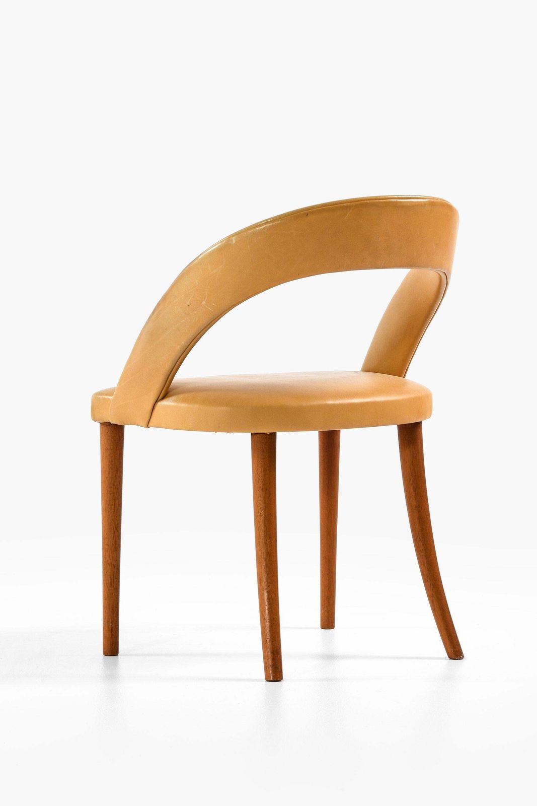 Side Chair In Mahogany And Leather By Frode Holm, 1950s photo Furniture