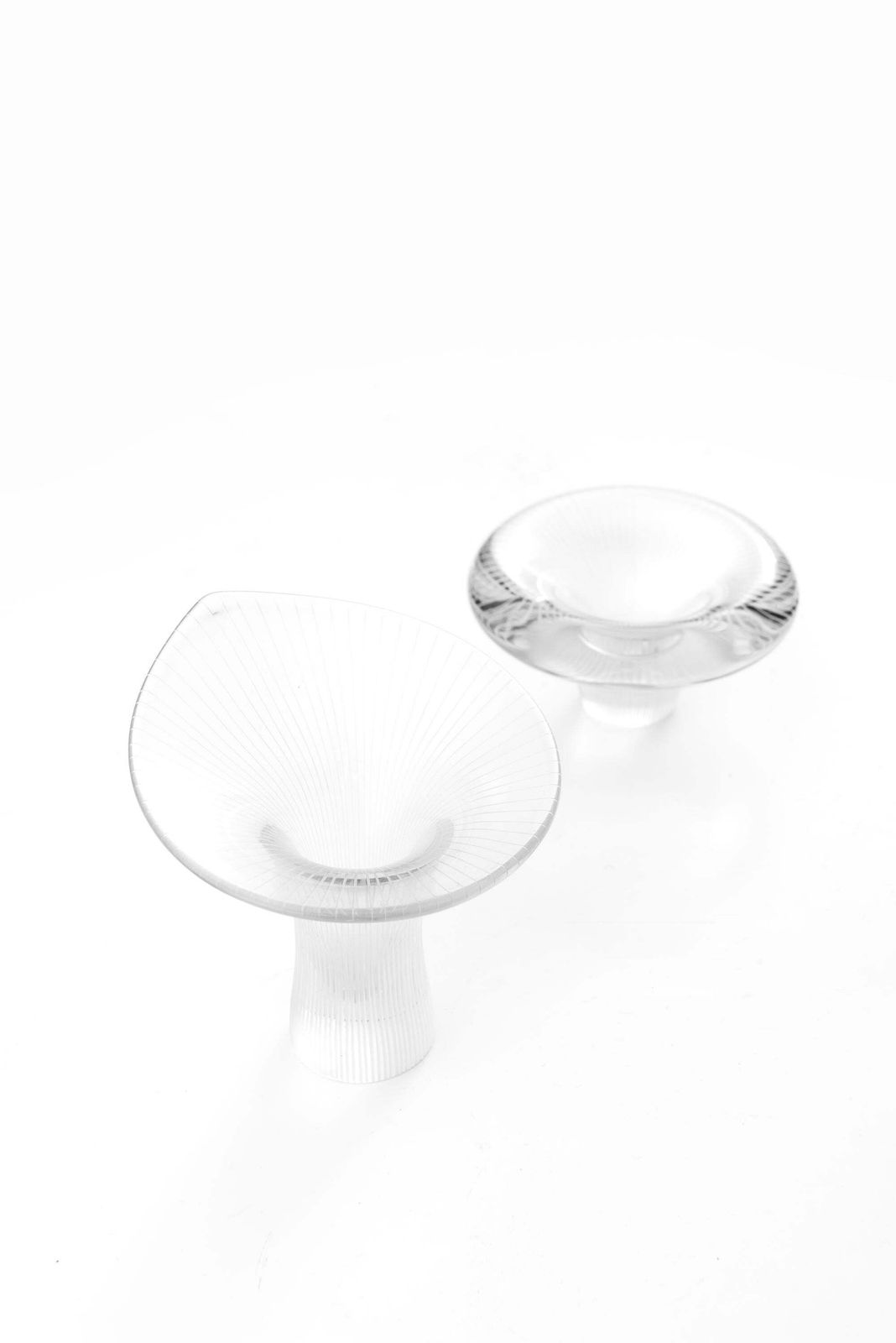 Tapio Wirkkala Glass Vases Kantarelli Produced By Iittala In Finland photo for sale