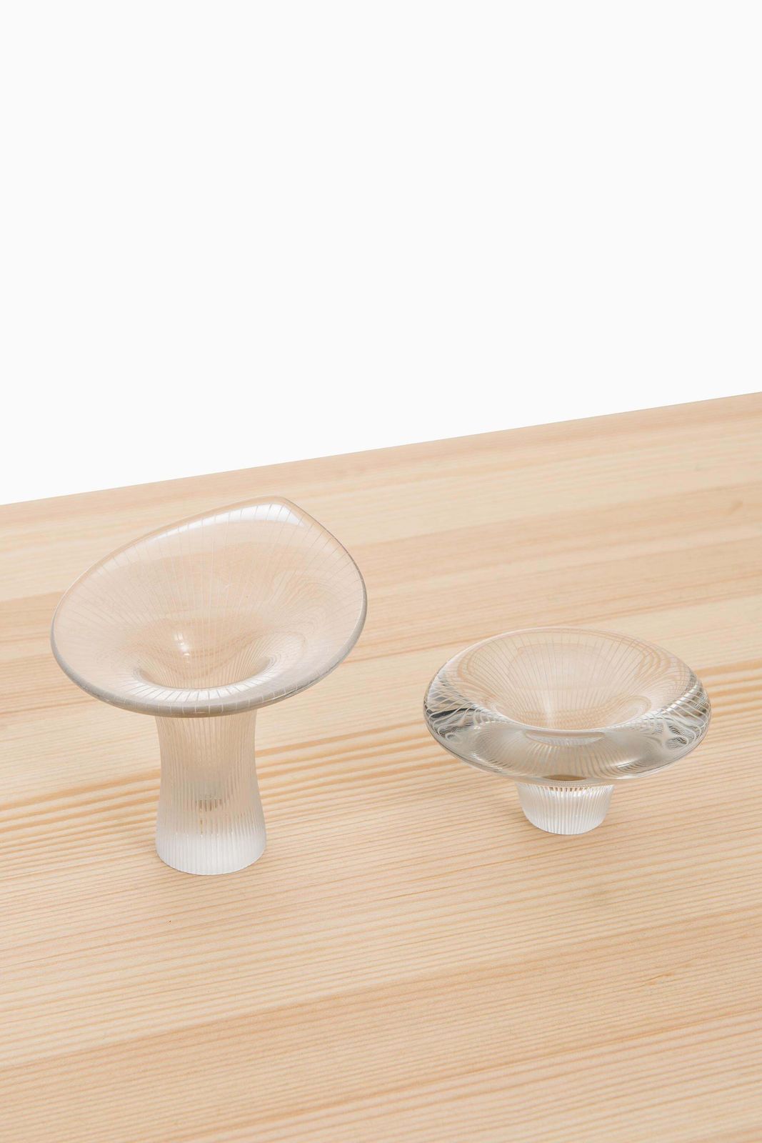 Tapio Wirkkala Glass Vases Kantarelli Produced By Iittala In Finland photo Home Decor
