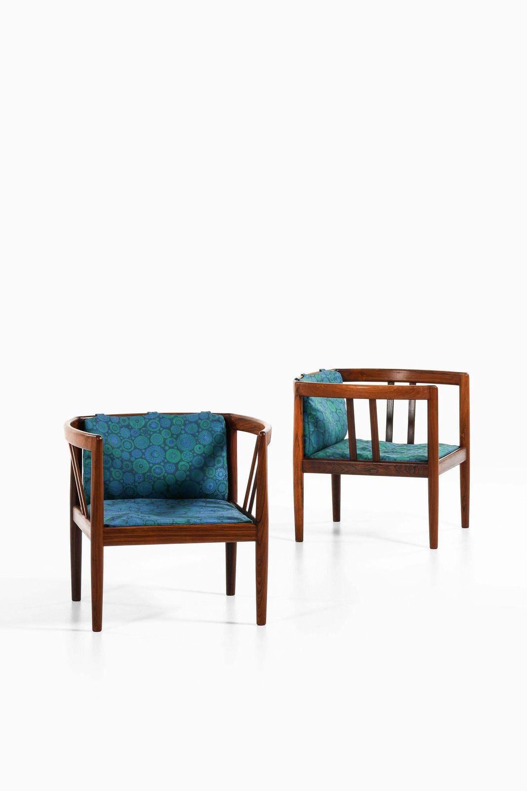 Easy Chairs In Rosewood And Original Fabric By Illum Wikkelsø, 1964 photo furniture