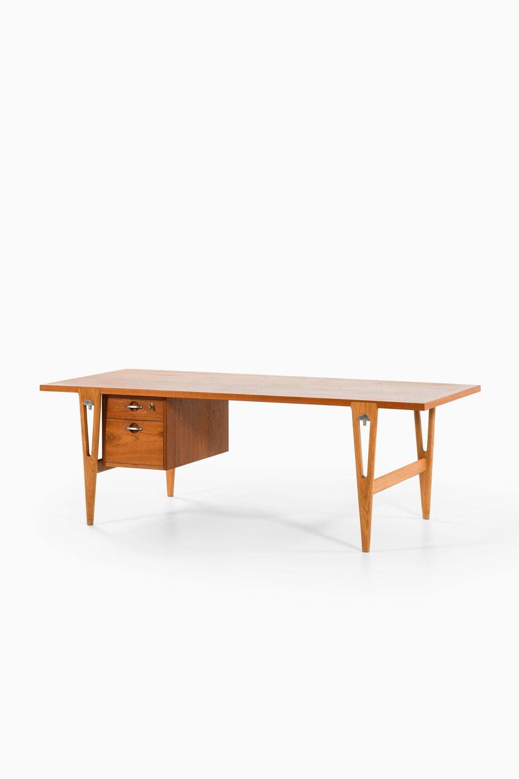 Hans Wegner Desk Produced By Cabinetmaker Johannes Hansen In Denmark photo vintage