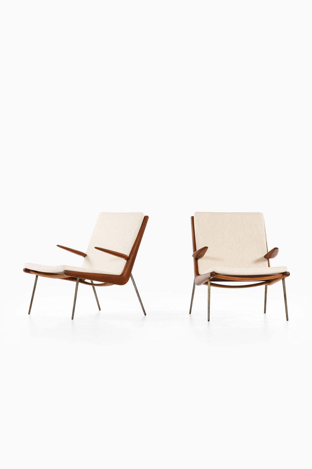 Pair Of Easy Chairs In Teak By Peter Hvidt & Orla Mølgaard Nielsen, 1950's photo furniture