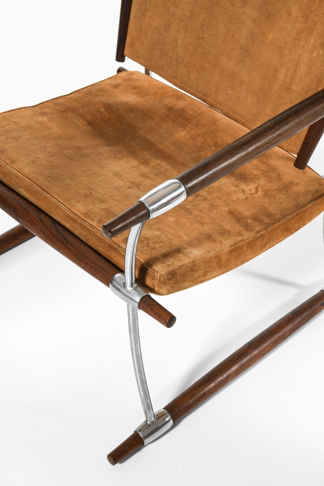 Pair Of Easy Chairs In Rosewood & Steel Frame By Jens Harald Quistgaard, 1960's photo Furniture