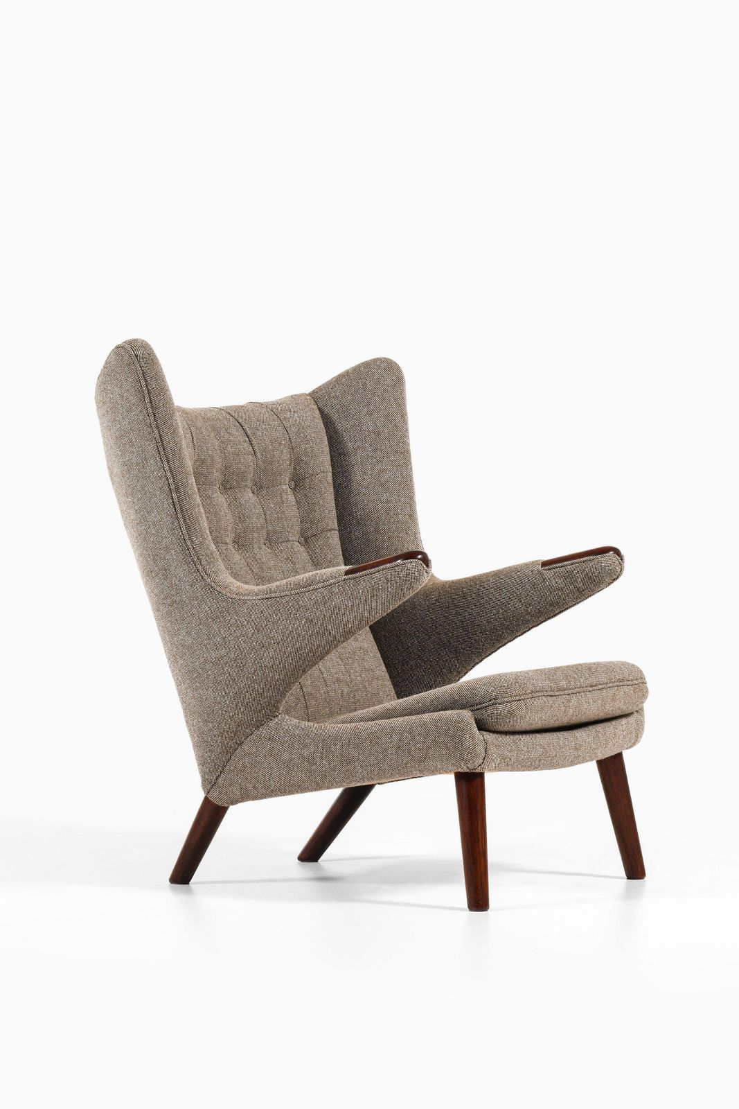 Easy Chair In Rosewood & Reupholstered In Kvadrat Fabric By Hans Wegner, 1950's photo 21233.0