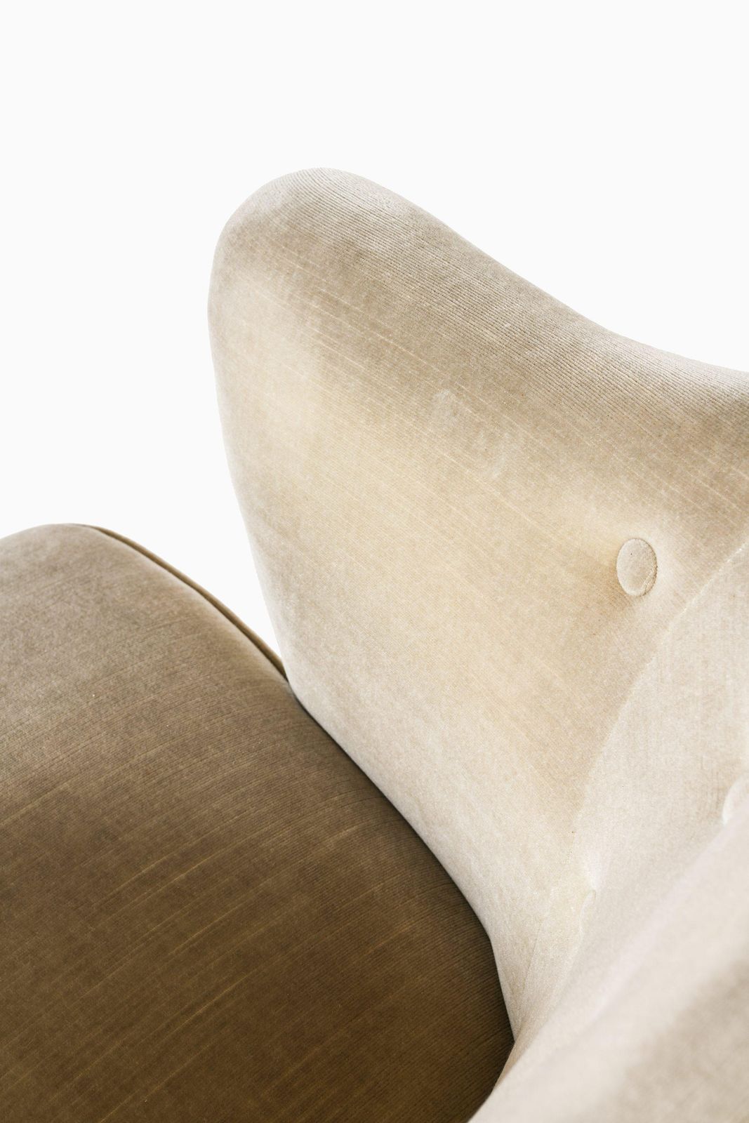 Pair Of Easy Chairs In Ash Legs With Velvet Mohair By Flemming Lassen, 1940's photo buy