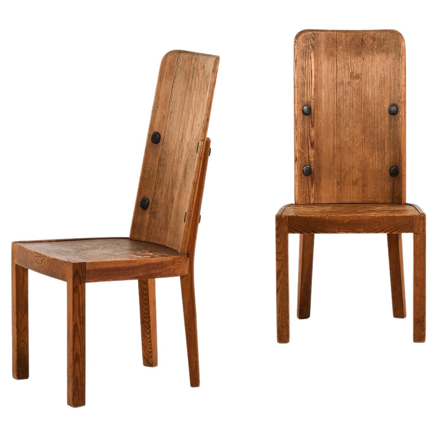 Pair Of Side Chairs Model Lovö By Axel Einar Hjorth, 1932, Nordiska Kompaniet