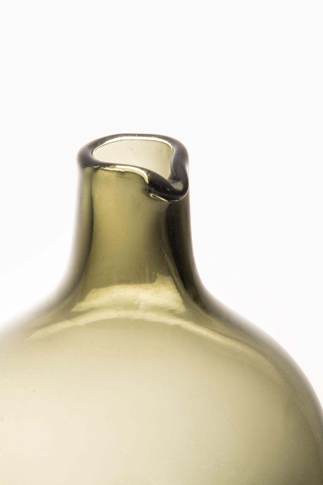 Timo Sarpaneva Glass Bottle / Vase Model Pullo / Bird By Iittala In Finland photo for sale