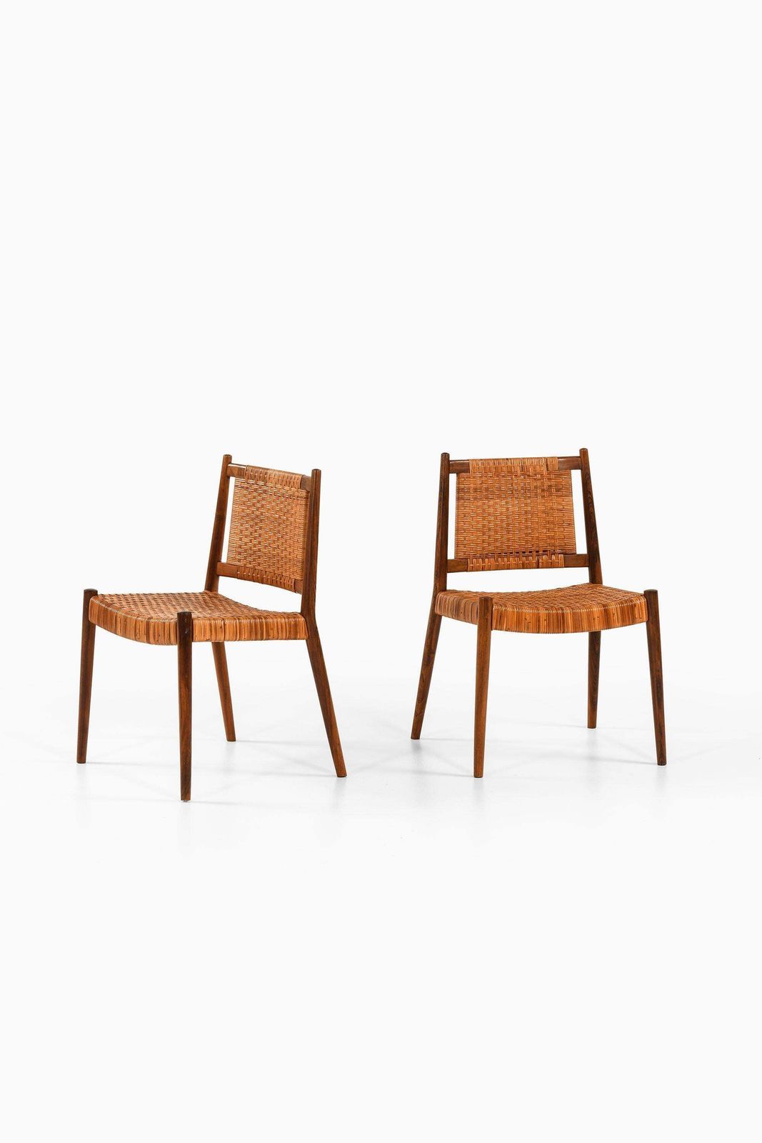Set Of 8 Dining Chairs In Rosewood And Woven Cane By Steffan Syrach Larsen, 1960 photo Furniture