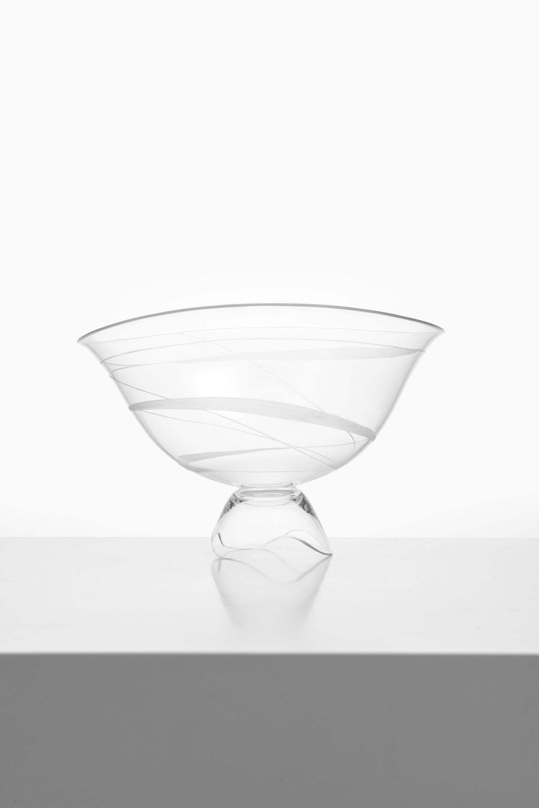 Vicke Lindstrand Glass Vase Produced By Kosta In Sweden photo Home Decor