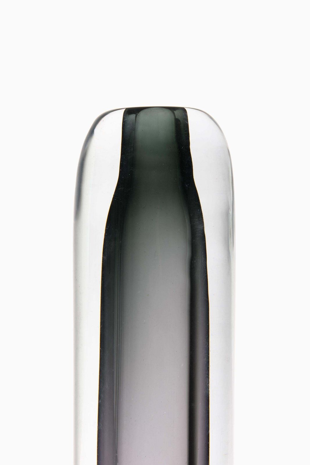Glass Vase In Black By Gunnar Nylund, 1950's photo for sale