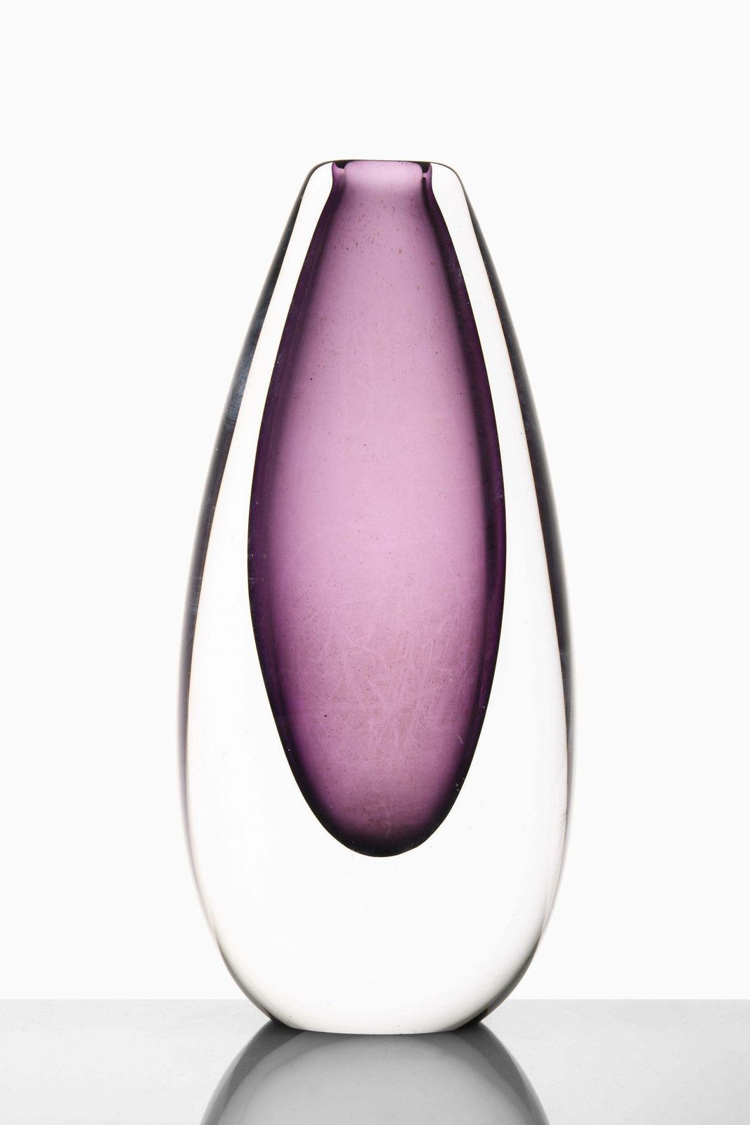 Glass Vase In Purple, 1950's photo Home Decor