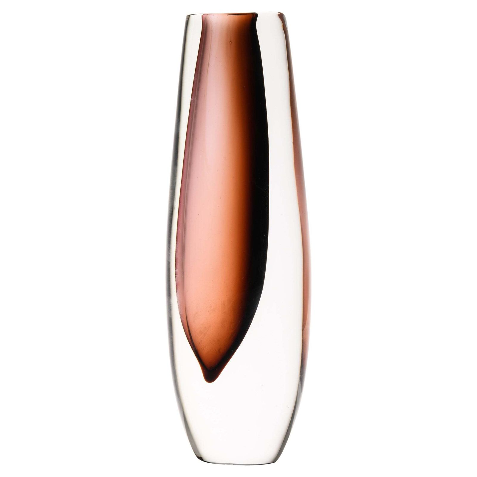 Dark Brown Glass Vase By Vicke Lindstrand, 1960's