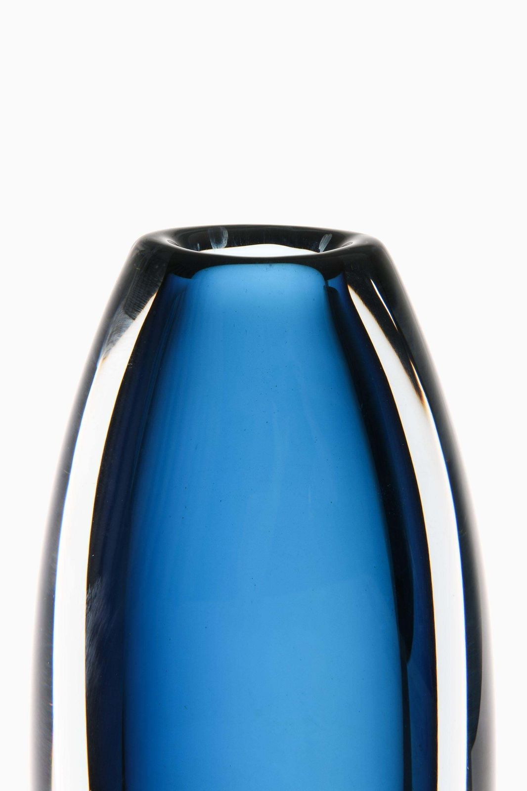 Dark Blue Glass Vase By Vicke Lindstrand, 1960's photo for sale