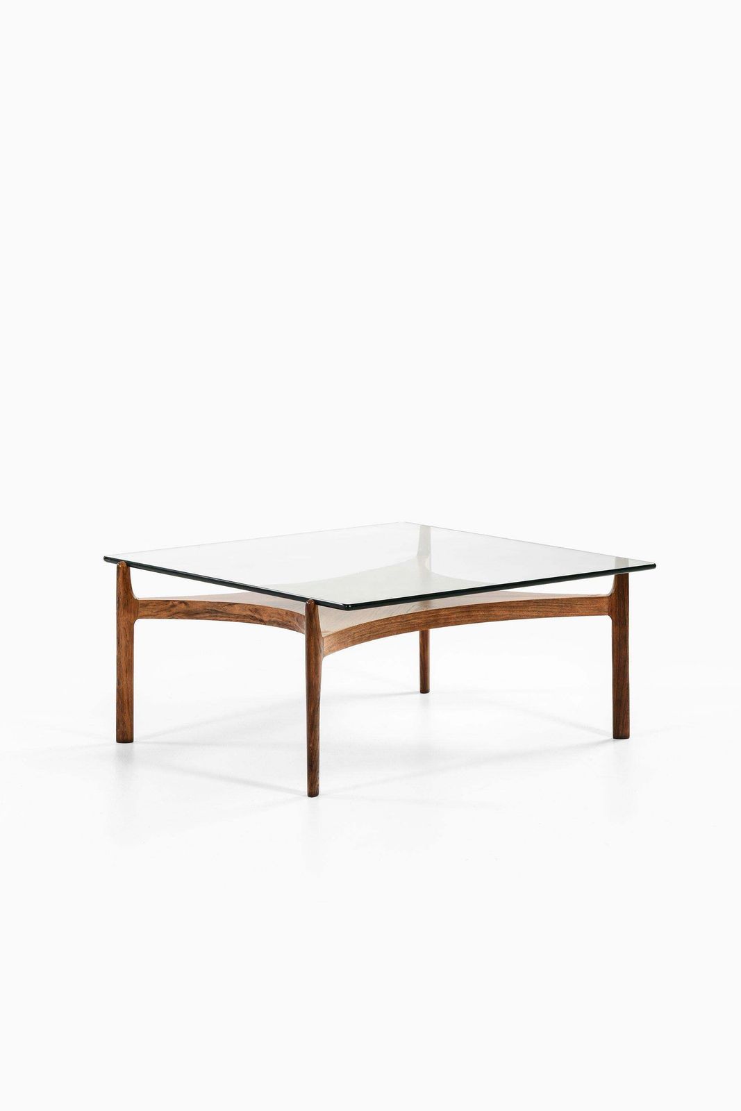 Square Coffee Table In Rosewood And Glass By Sven Ellekær, 1960's photo furniture