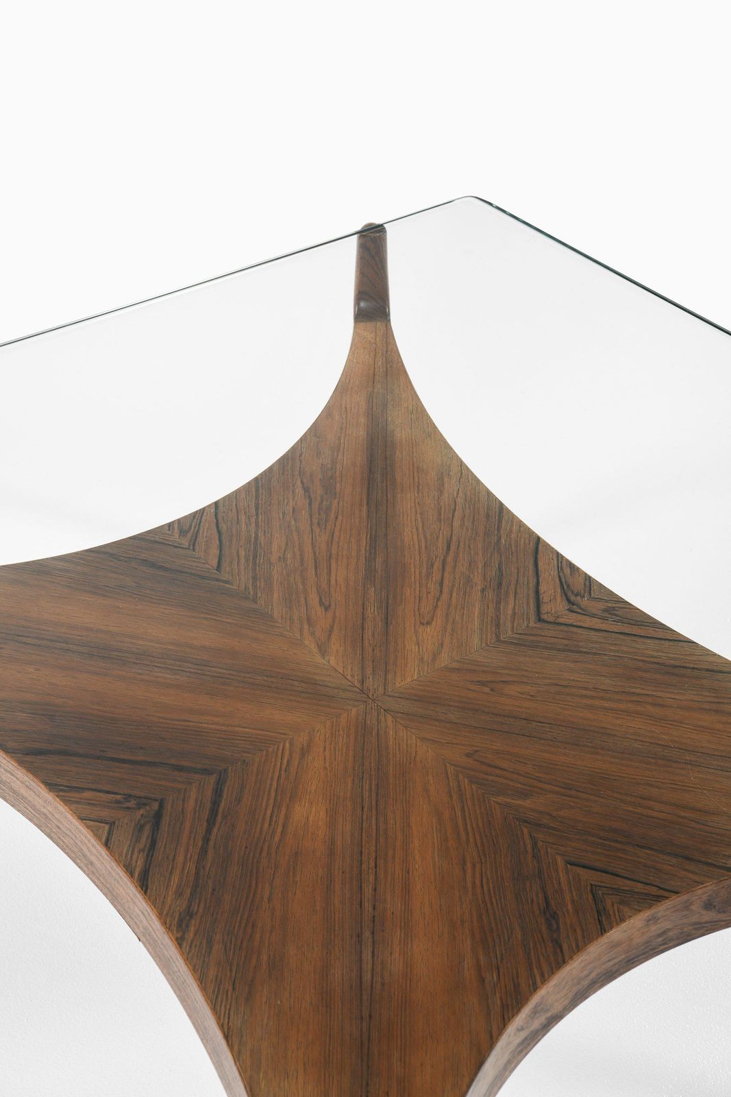 Square Coffee Table In Rosewood And Glass By Sven Ellekær, 1960's photo 8069.0