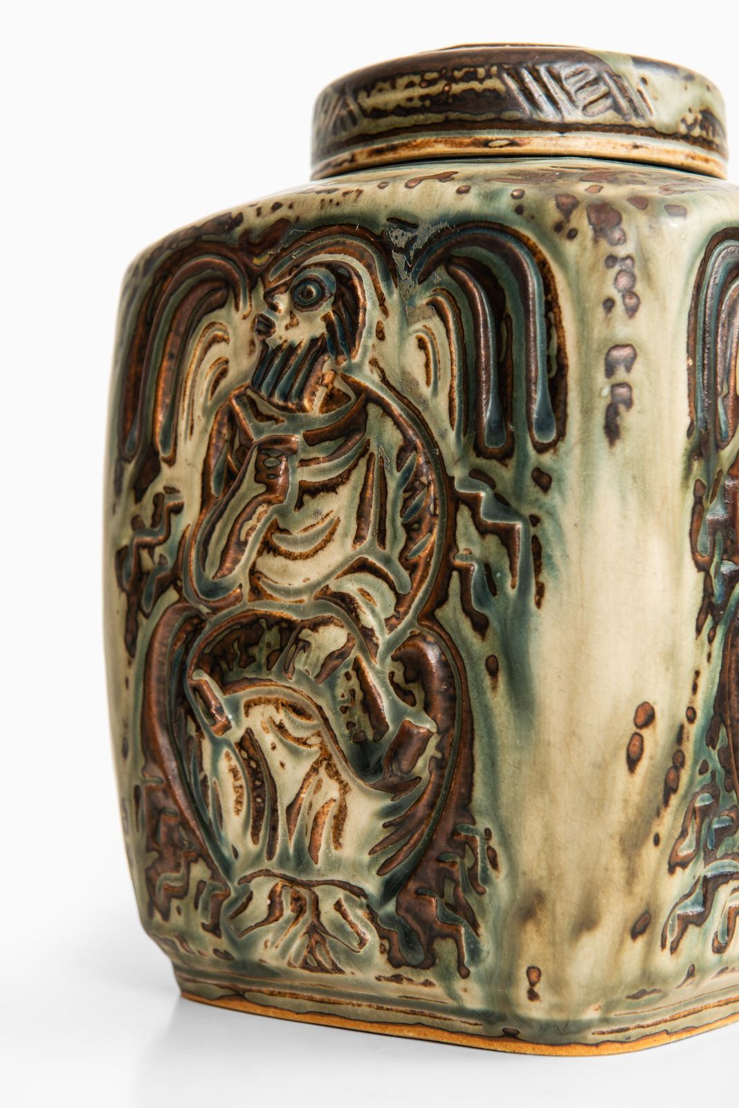 Jais Nielsen Ceramic Vase / Urn With Lid By Royal Copenhagen In Denmark photo 2973.0