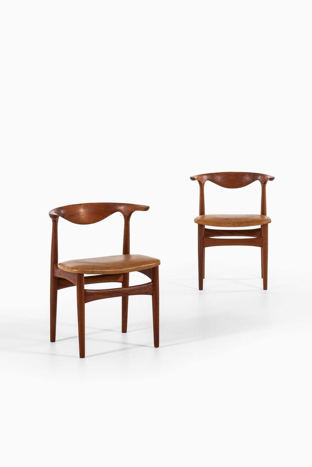 Knud Færch Cowhorn Armchairs By Slagelse Møbelfabrik In Denmark photo 3397.0