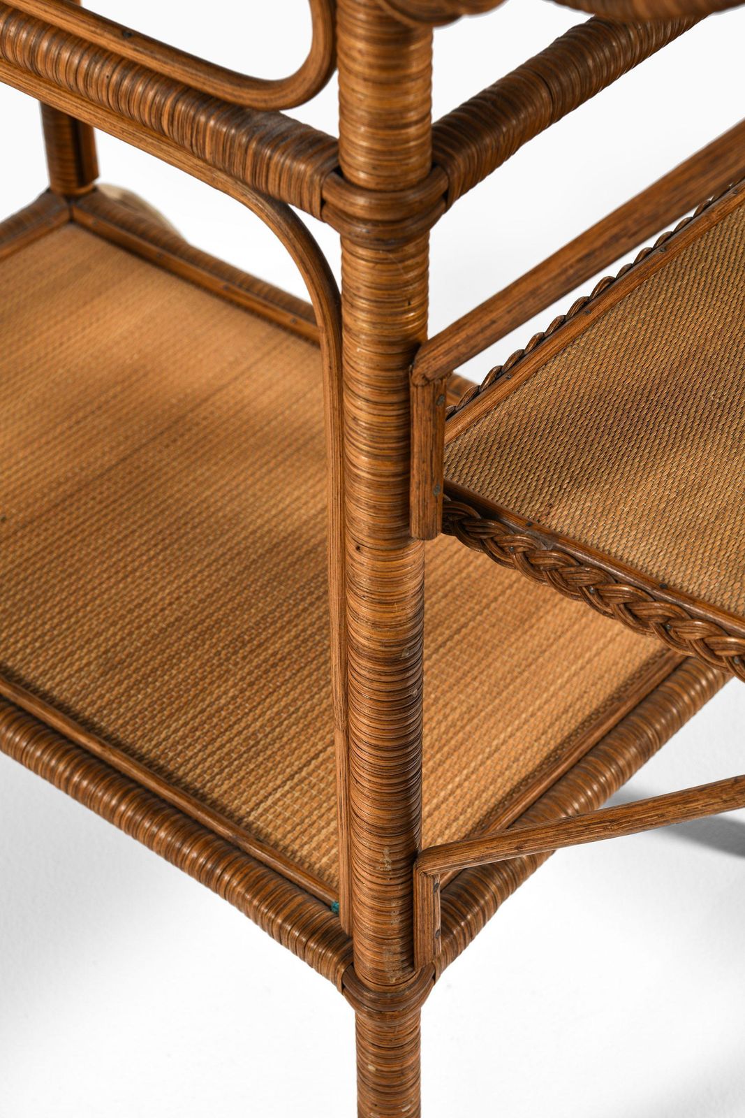Trolley In Cane And Rattan By Robert Wengler, 1940's photo buy