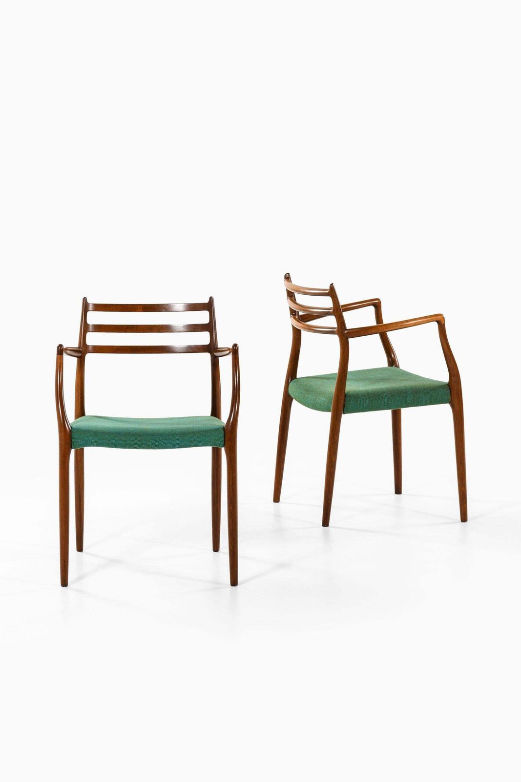 Niels Otto Møller Armchairs Model 62 Produced By J.L Møllers Møbelfabrik photo for sale