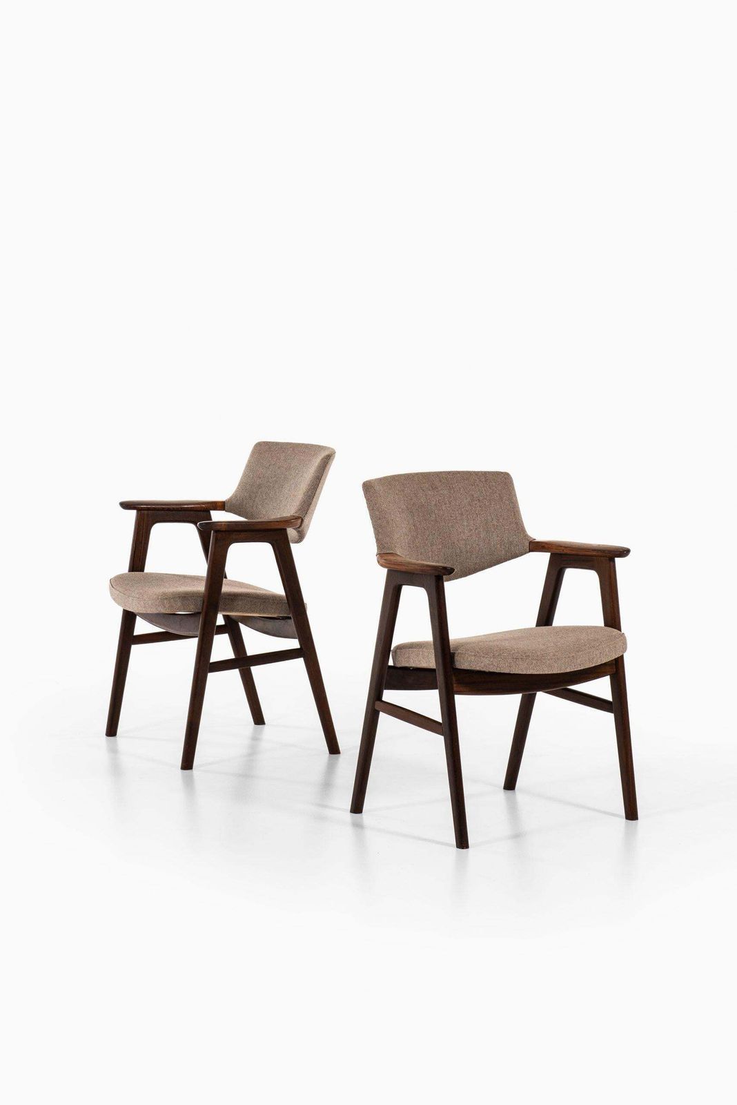 Erik Kirkegaard Armchairs / Dining Chairs By Høng Stolefabrik In Denmark photo for sale