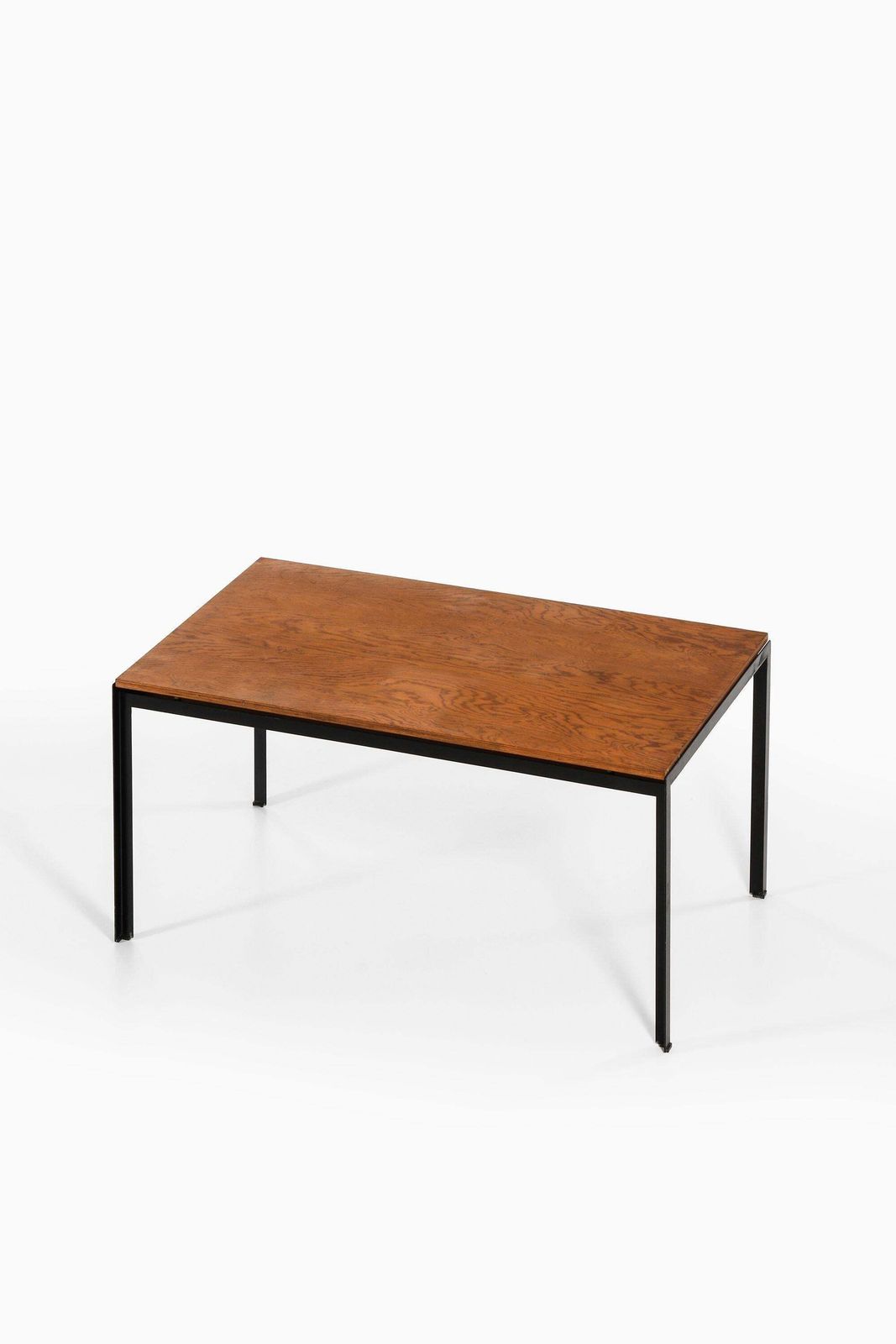 Academy Table In Black Lacquered Steel And Pine By Poul Kjærholm, 1950's photo for sale
