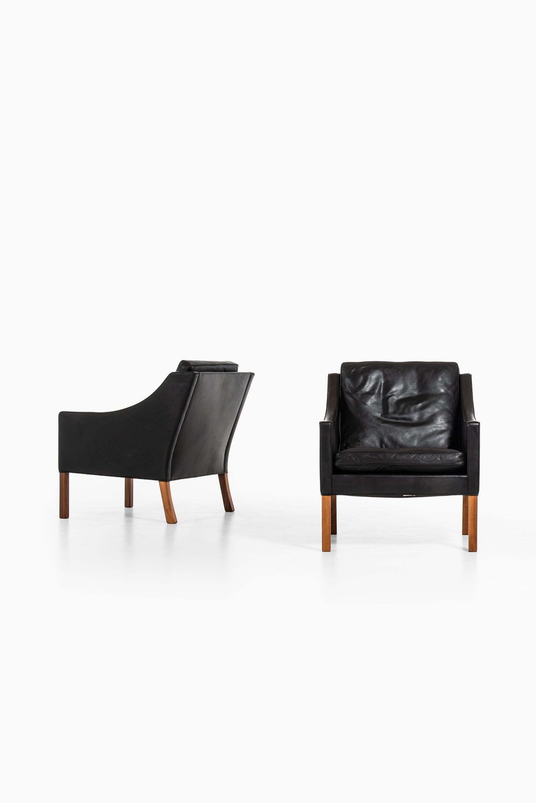 Børge Mogensen Easy Chairs Model 2207 By Fredericia Stolefabrik In Denmark photo vintage