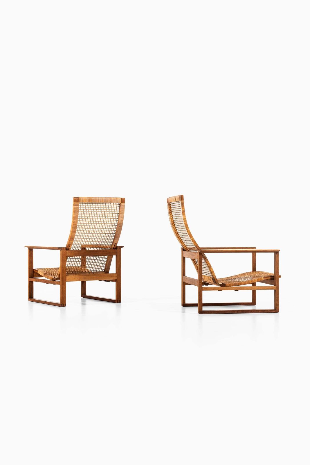 Børge Mogensen Easy Chairs Model Bm 2254 By Fredericia Stolefabrik In Denmark photo vintage