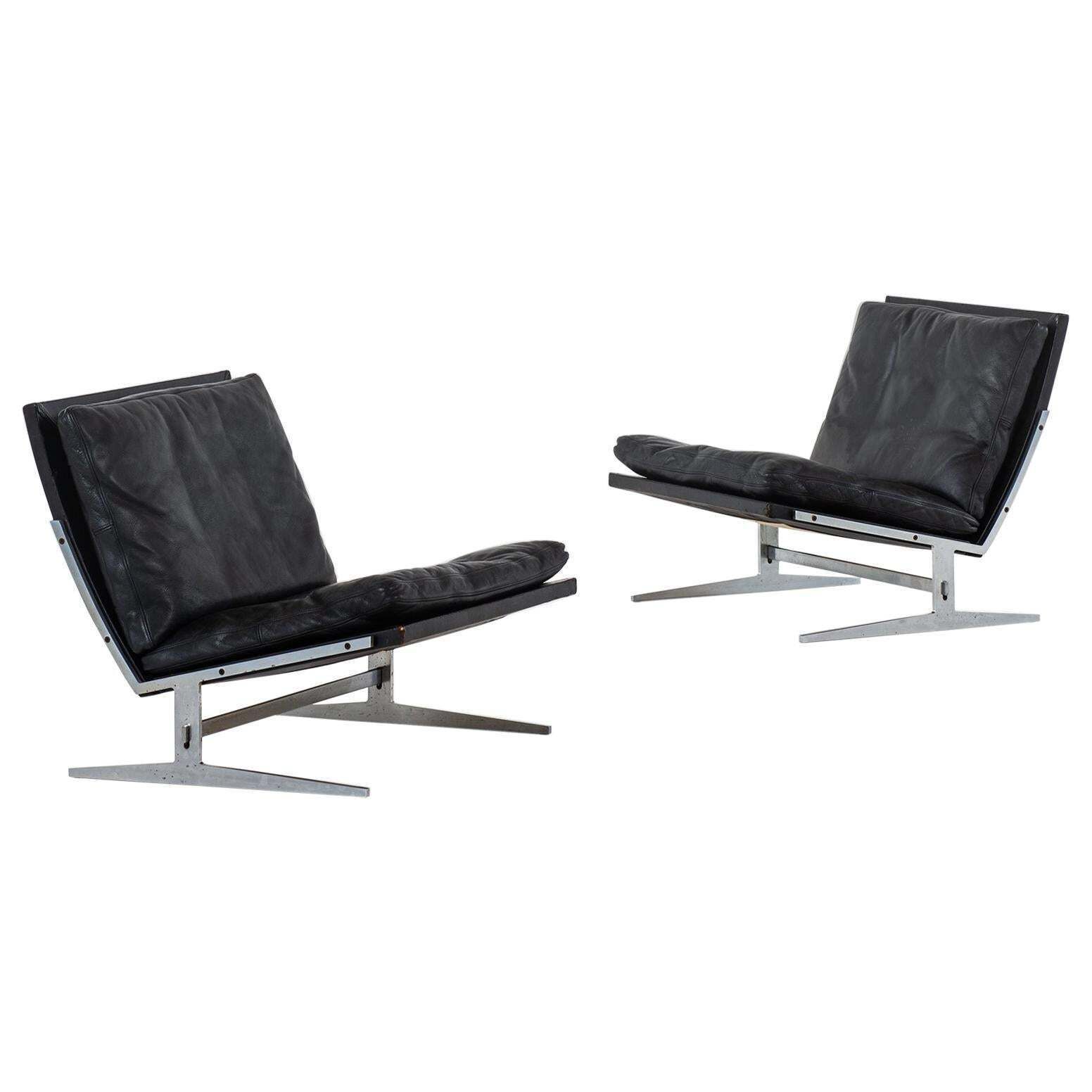 Jørgen Kastholm & Preben Fabricius Easy Chairs Model Bo 561 By Bo Ex In Denmark