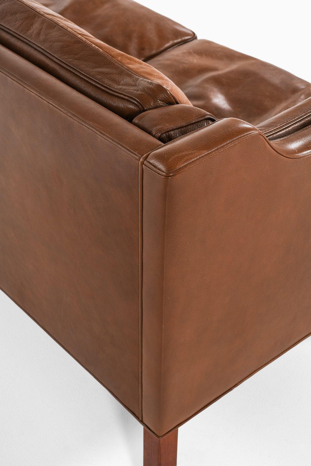 Sofa In Teak And Original Leather Model 2213 By Børge Mogensen, 1963 photo buy