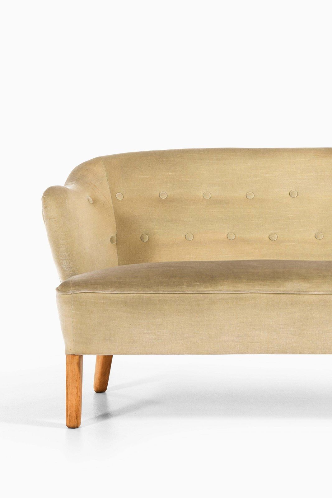 Sofa In Ash Legs With Original Velvet Mohair Fabric By Flemming Lassen, 1940's photo Furniture